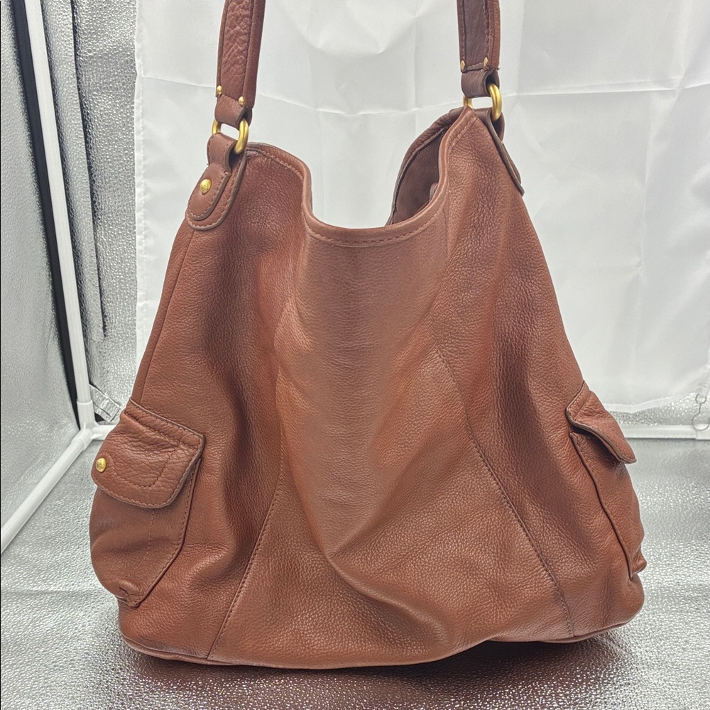 Liz Claiborne Tan Leather Hobo Bag